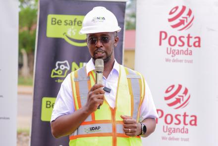 Dr. Hatwib Mugasa, Executive Director, NITA-U addresses the audience